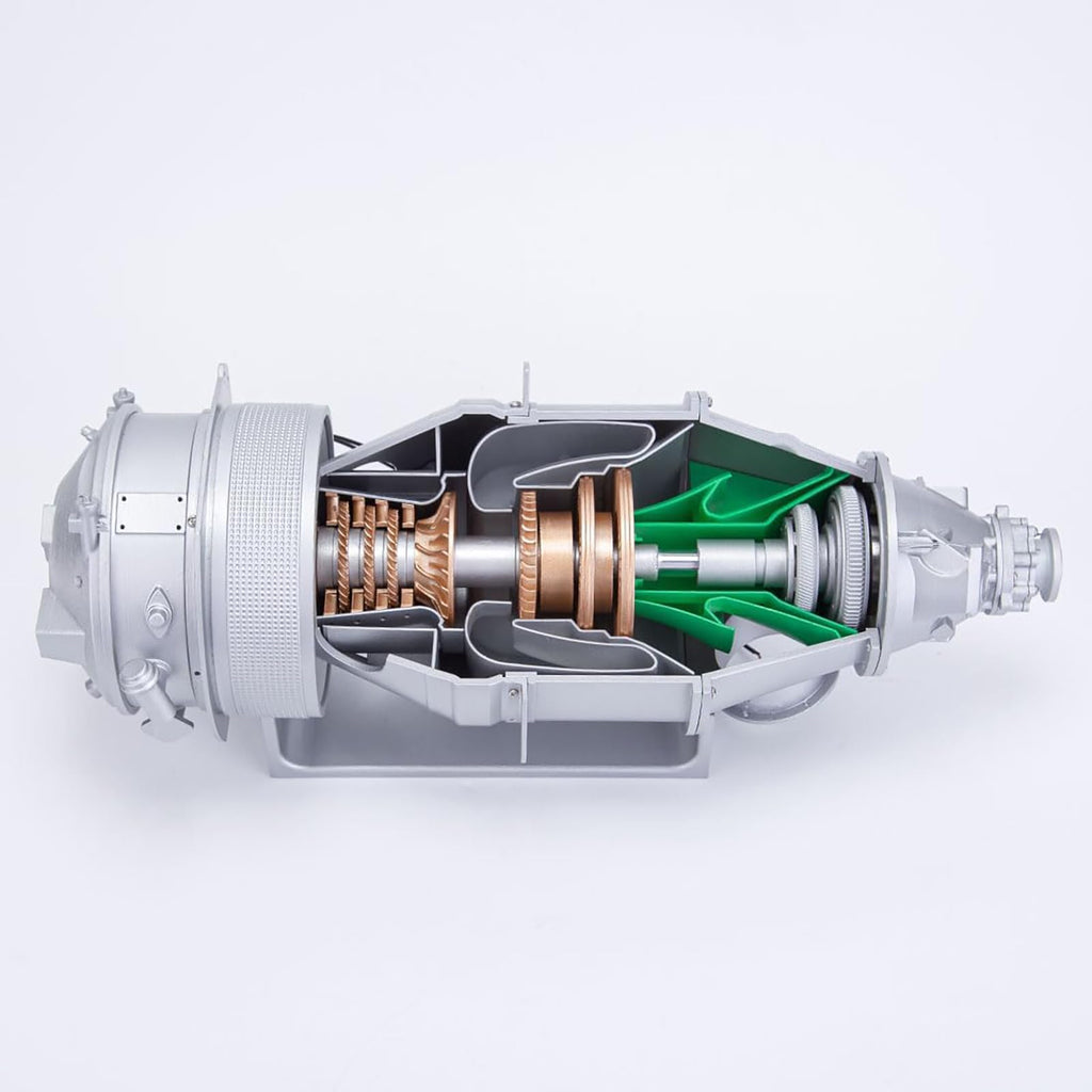 1/20 Turbofan Engine Model Kit, 100+pcs DIY Assembly PT6A Aircraft Engine Model Science Physical Experiment Toy - Build Your Own