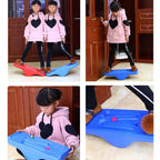 Balance Seesaw Training Equipment Kindergarten Interaction Game Outdoor Sport Toy Board(Gray)