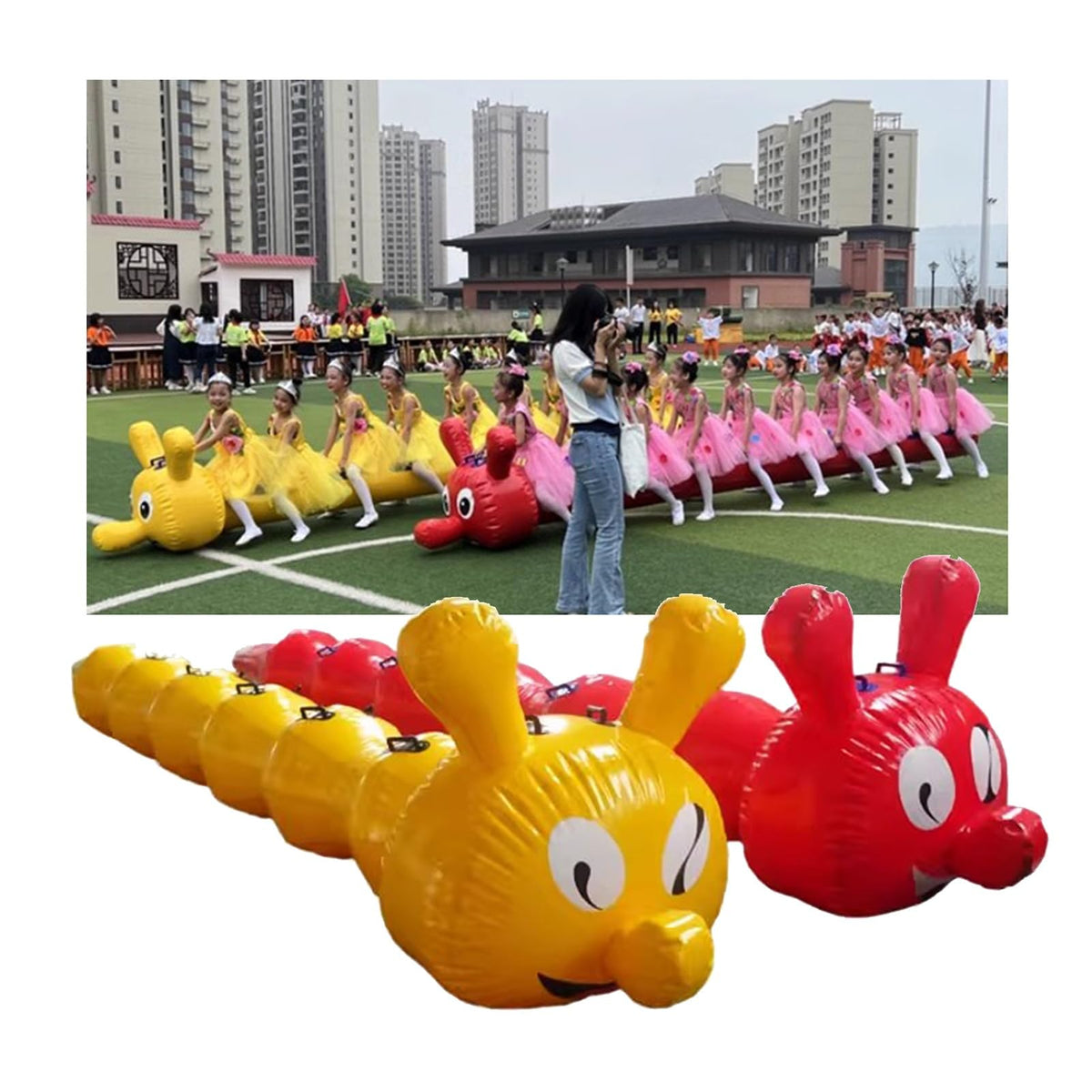 2pcs Team Building Games with Air Pump, Adults Carnival Outdoor Activities Field Day Games and Exercise Toy Promote Teamwork