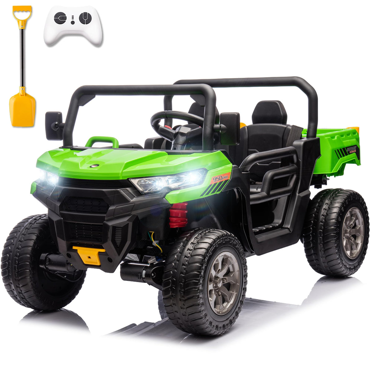 24V Ride on Toys for Kids 4-8, 2 Seater Electric Car with Dump Bed, Red