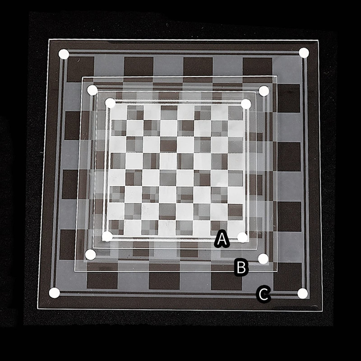 Crystal Glass Chess Portable Travel Chess Frosted Clear Chess Pieces Luxury Classic Interactive Game Educational Toy Gift Board Set (Size : Large)