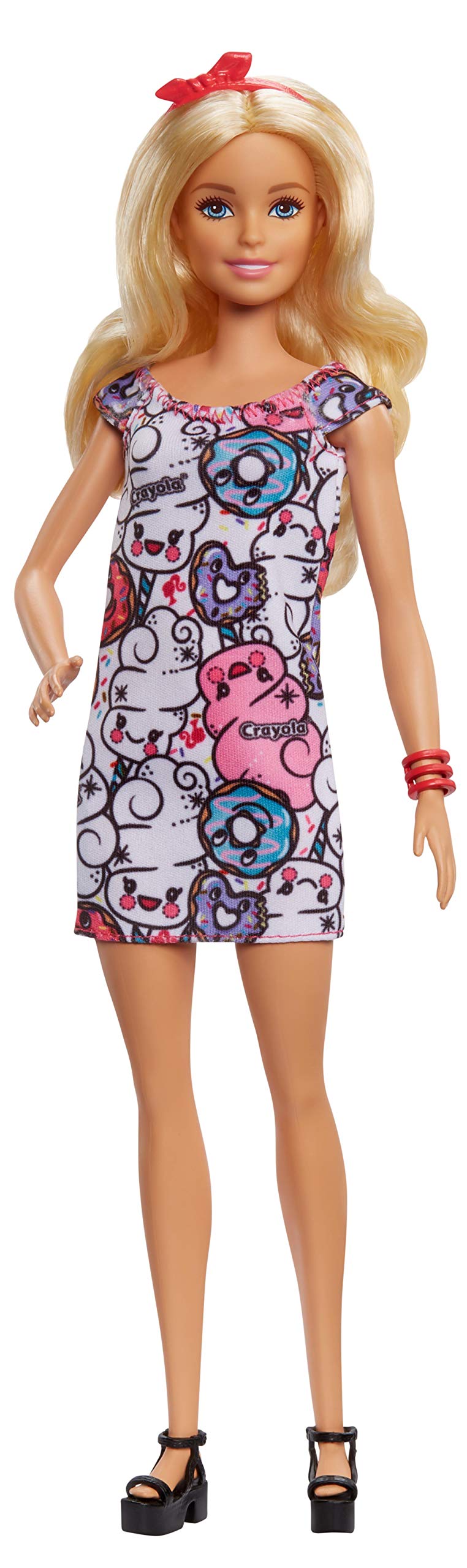 Barbie Crayola Color-in Fashions Doll and Fashions Set, Creative Art Fashion Toy with Doll, Washable Fashions, Scented Markers and Scented Purse, Gift for 5 Year Olds and Up