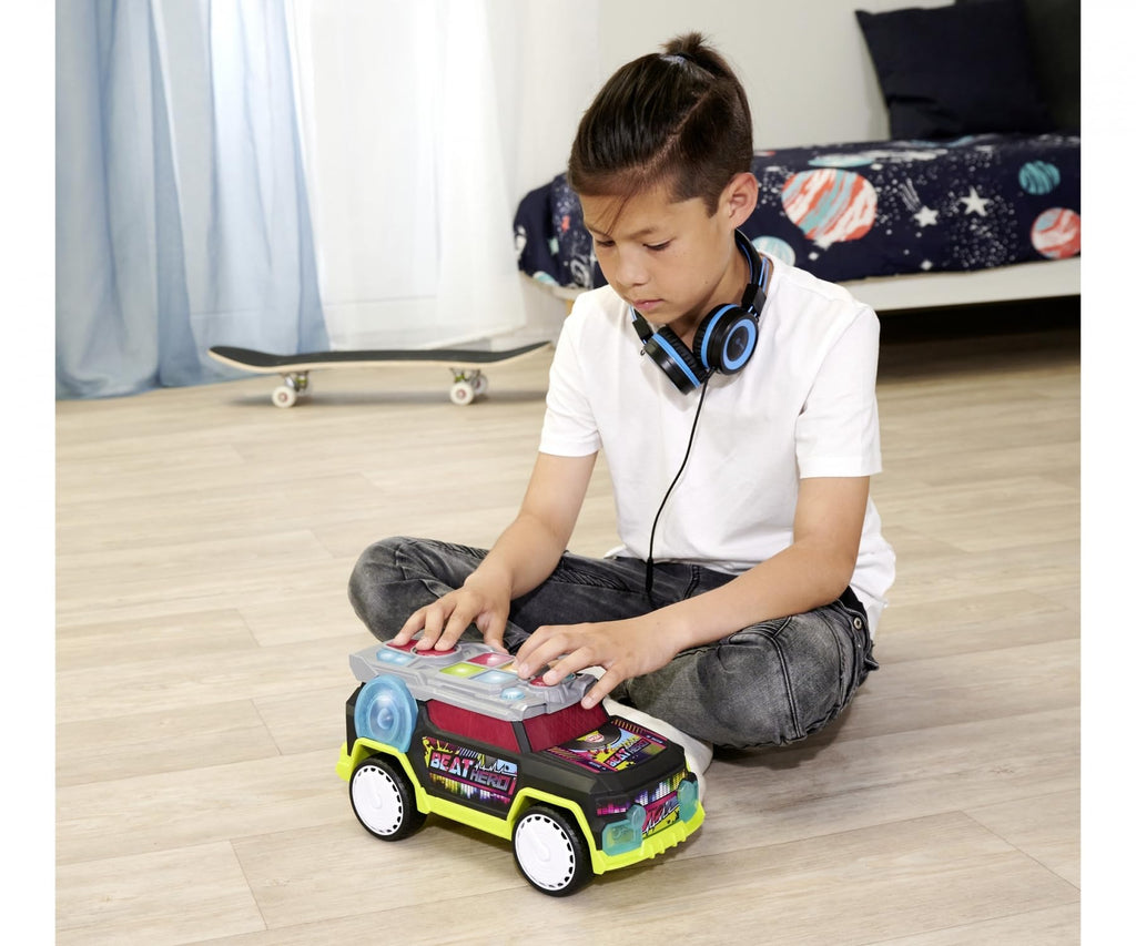 Dickie Toys - Beat Hero 203767001 +3 Years Car with Music Console, 22 Sounds, LED Lights, 3 Game Modes, Streat n Beatz