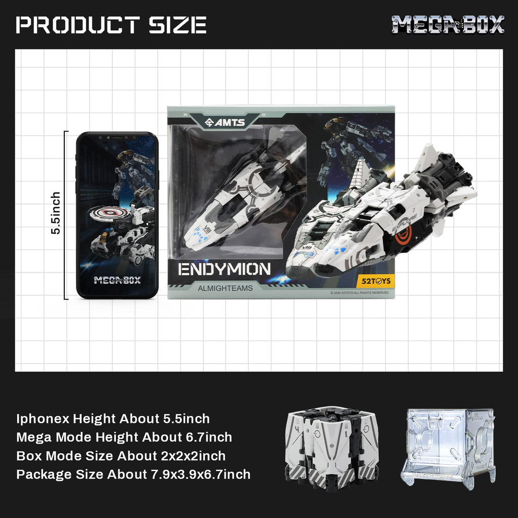 52TOYS MEGABOX MB-25 ENDYMION Deformation Toys Action Figure, Converting Toys in Mecha and Cube, Perfect Birthday Party Gift for Teens and Adults