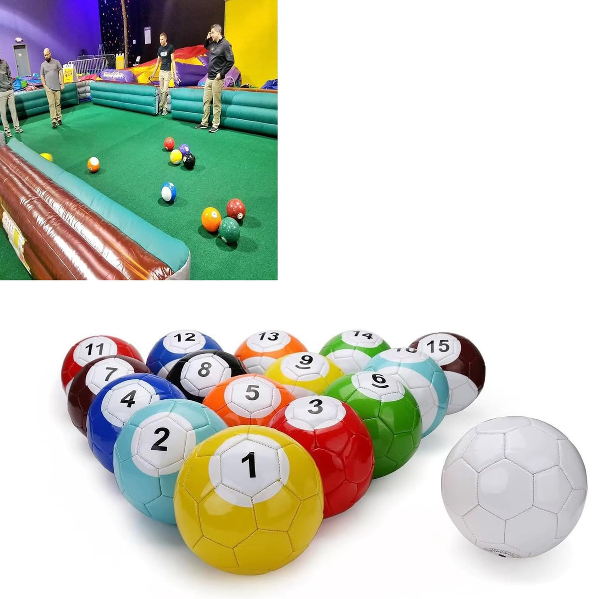 16 Pcs Snooker Balls Soccer Table Game Street Ball Huge Billiards Football for Pool Ball Toy Sport Inflatable,Football Pool Kick Billiards Set