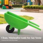 Children Push Cart Single Wheel Toy for with Long Handles Deep Tub Sturdy Construction Suitable for Preschool Outdoor Garden Play, Yellow