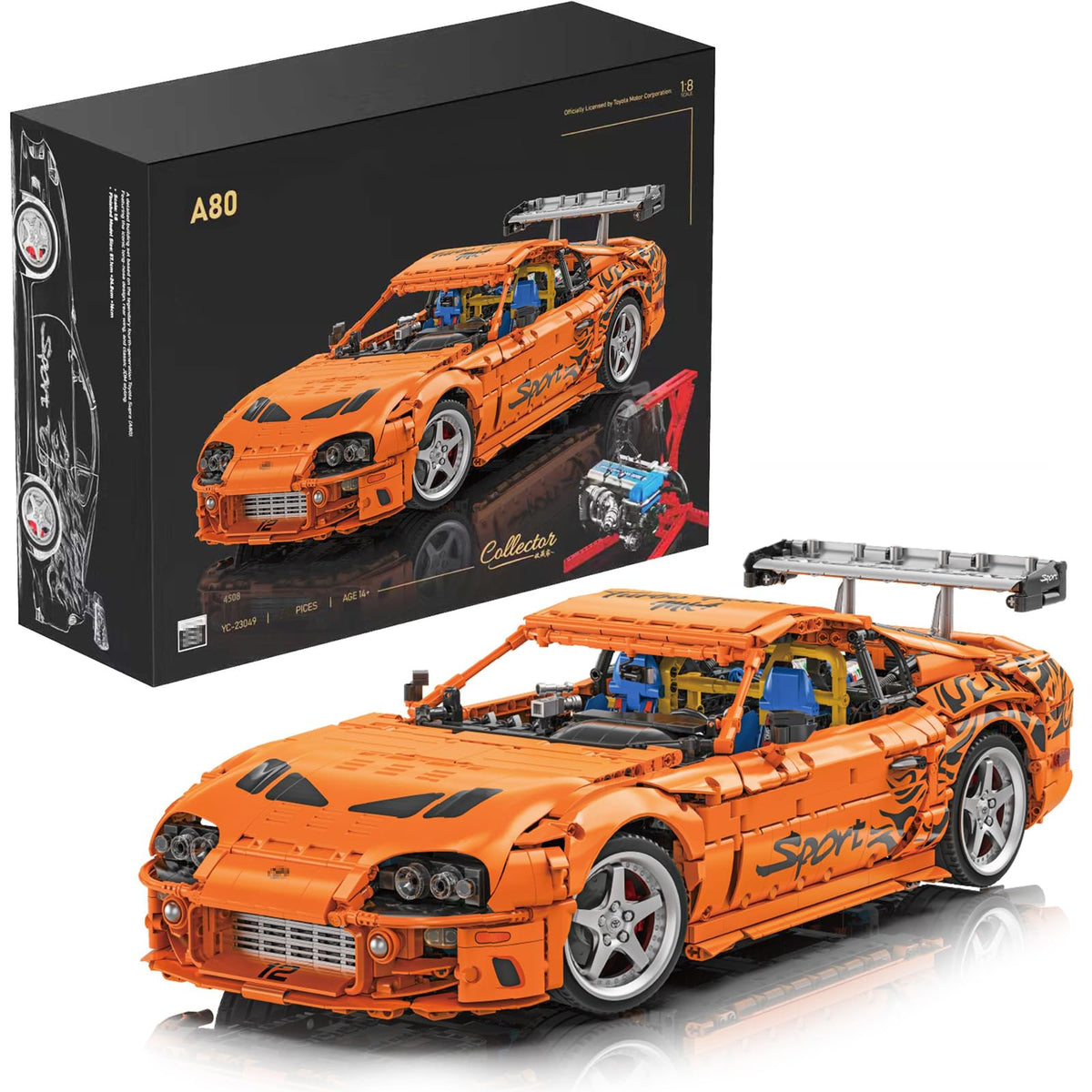 A80 MK4 Race Car Building Set, Inspired by Movie, A-YC23049