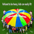 1-12M Kindergarten Rainbow Parachute Toy, Kids Balance Coordination Teamwork Game Gymnastics Parachute, Lightweight and Easy to Operate (Size : 11m/36.08ft)