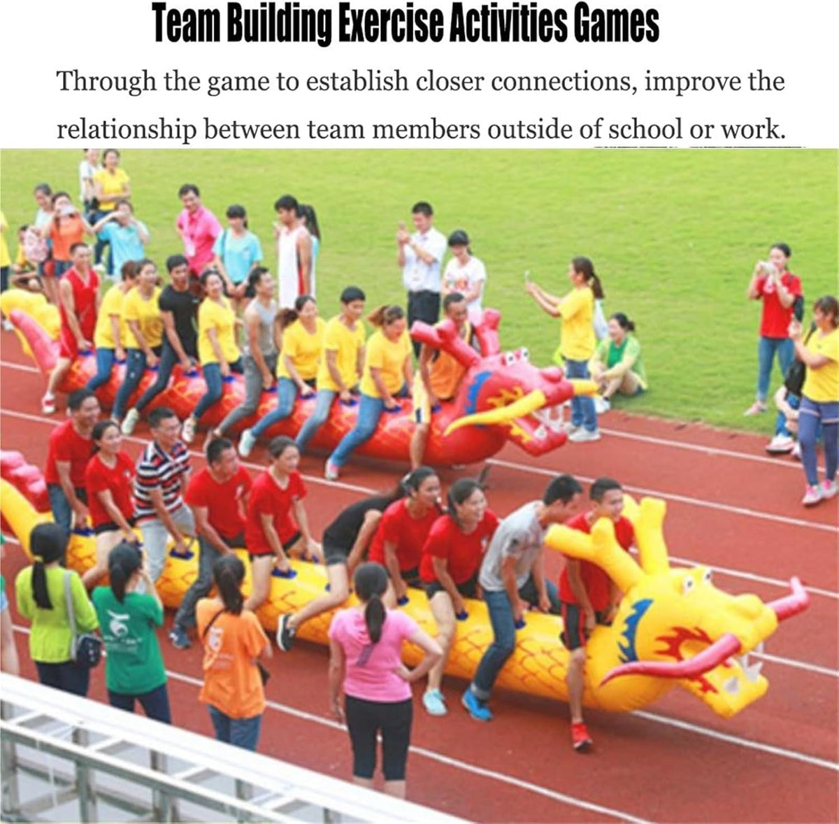 Inflatable Sports Games - Large Team Cooperation Toys for Fun Competitions(10 Seats)