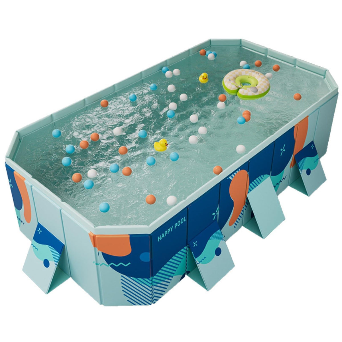 3M PVC Swimming Pool Non-Inflatable Folding Thickened Wear-Resistant Outdoor Large Pools Family Bathing Toy Children's Day Gifts(C,3.0M)