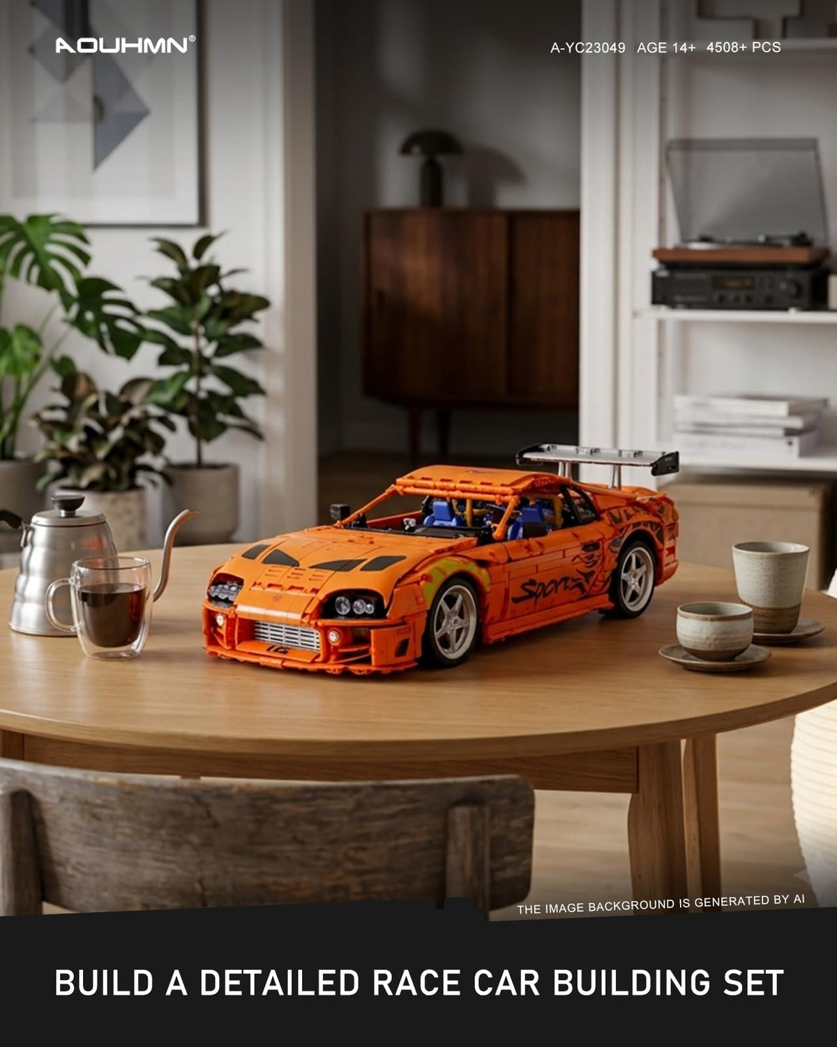 A80 MK4 Race Car Building Set, Inspired by Movie, A-YC23049