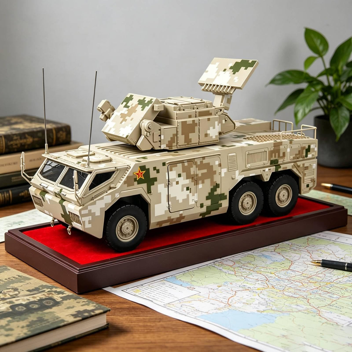 Armored Vehicle Car Model DIY Simulation Transport Truck Battle Vehicle Toy Miniature Hours of Entertainment Suitable for Children Boys