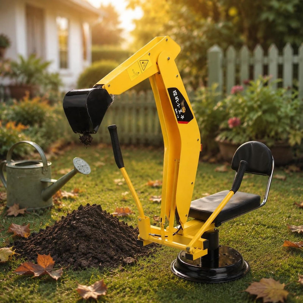 Children Sand Pedal Digger Construction Toy 360-Degree Rotation Metal Realistic Arm Suitable for Sandbox Play Imaginative Games