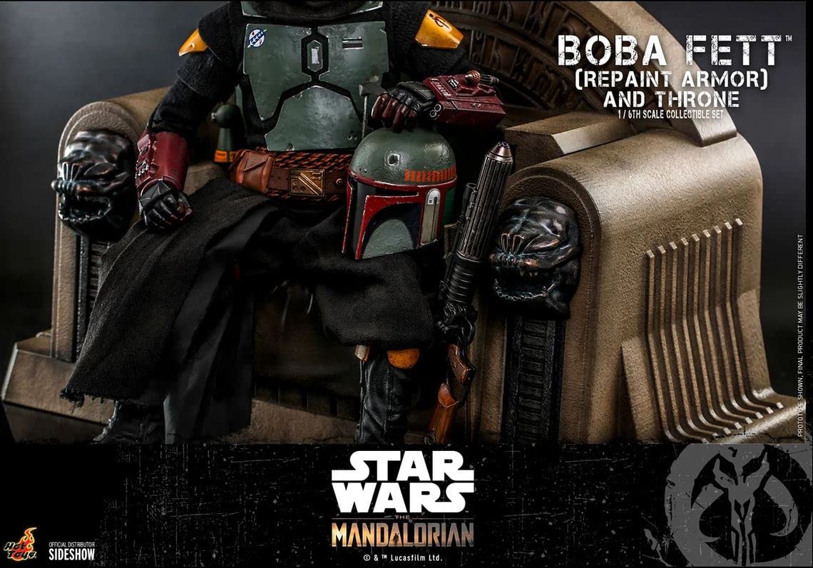 Hot Toys Star Wars Mandalorian TMS056 Boba Fett Repaint Armor & Throne 1/6 Figure