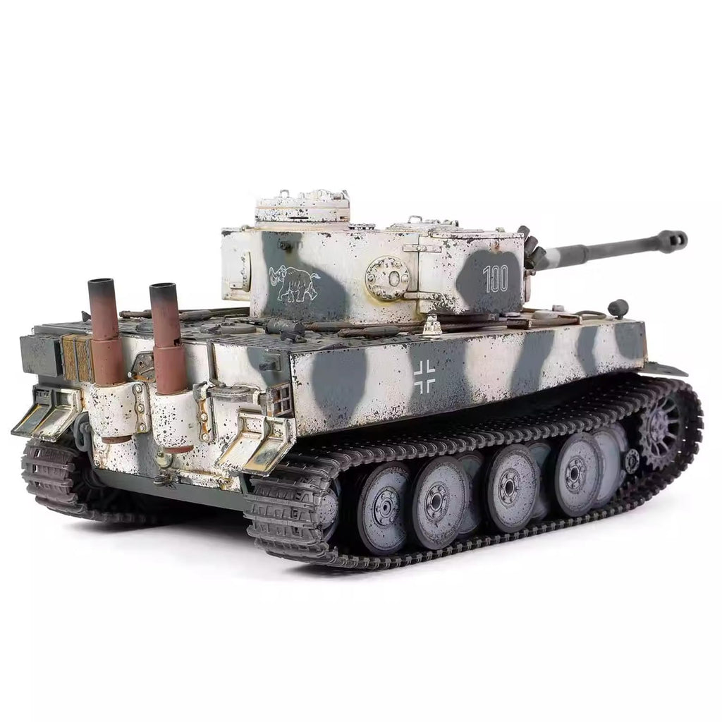 1/32 Scale Diecast Tank Alloy Model,German Panzerkampfwagen Tiger Ausführung E Tank Snow,Military Toys and Gift, 10.5 x 4.7Inchs