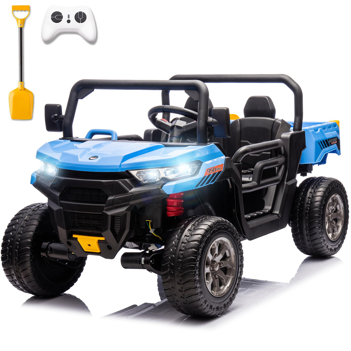 24V Ride on Toys for Kids 4-8, 2 Seater Electric Car with Dump Bed, Red