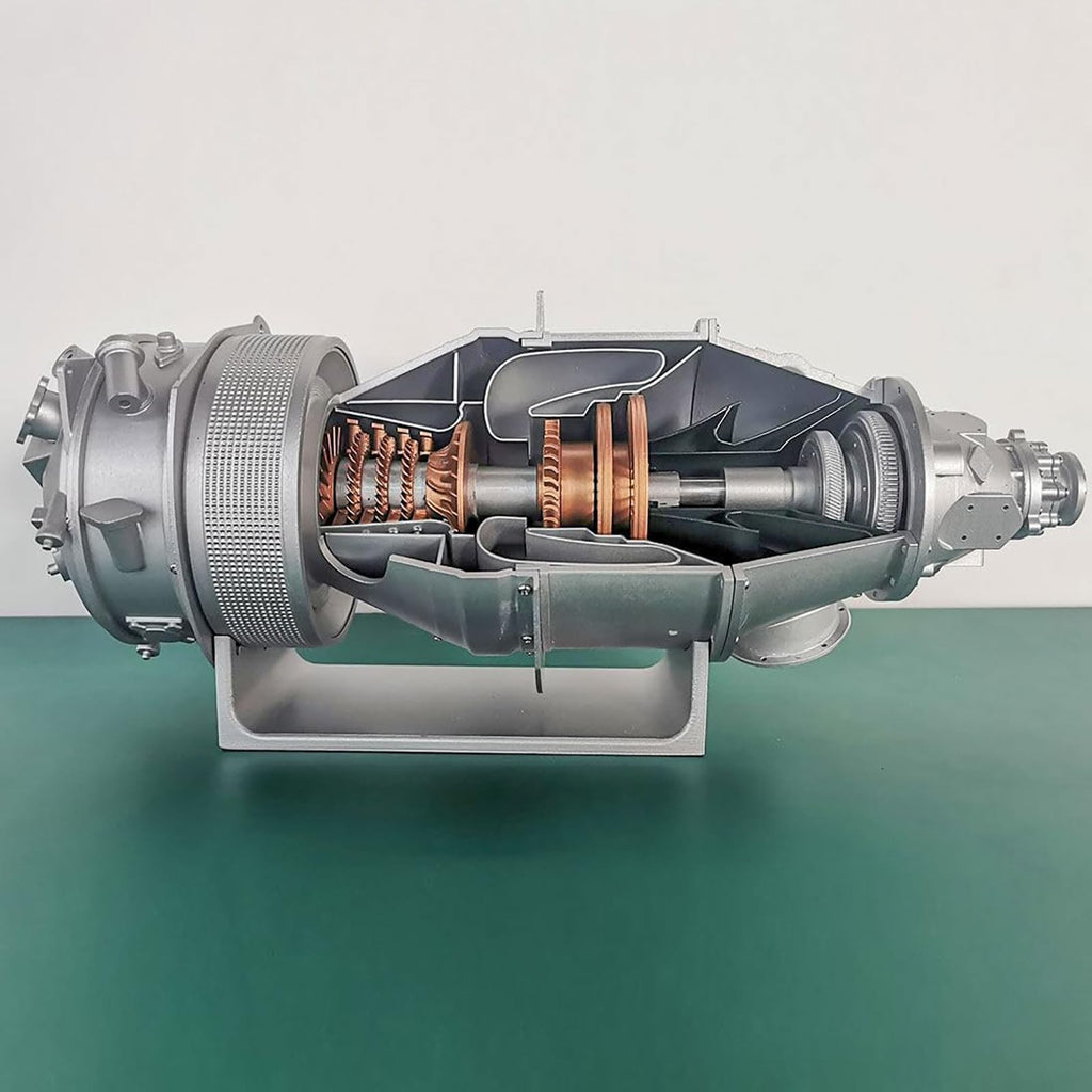 1/20 Turbofan Engine Model Kit, 100+pcs DIY Assembly PT6A Aircraft Engine Model Science Physical Experiment Toy - Build Your Own