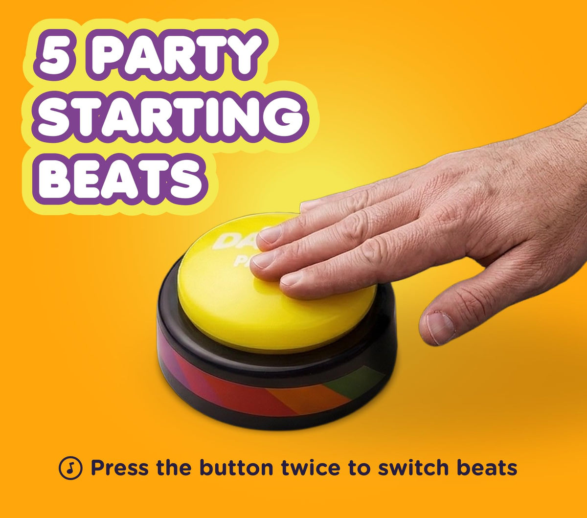 Button - Light & Sound Toy for Kids & Adults - 8 Pack