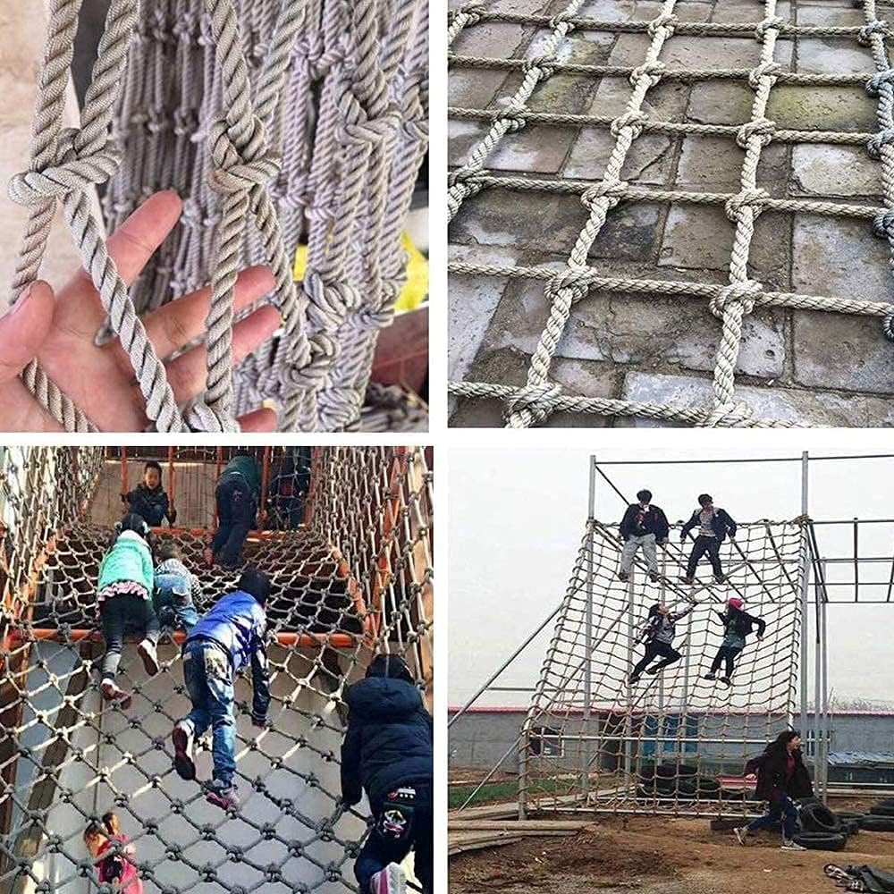 Climbing Net, Indoor Gym, Rope Cargo Playground Hammock Tree House Toys(2 * 4m(6.6 * 12.12ft))