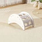 Climbing Frame with Perforated Panels | Curved Arched Body, Developmental Learning, Toy, for Nursery, Kids, White