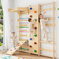 BlueWood 9-in-1 Swedish Ladder Rock Climbing Wall for Kids, Rainbow