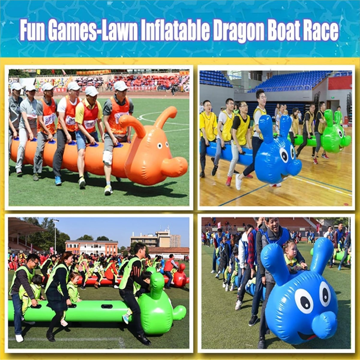 Blue Inflatable Toy - Fun Field Day Team Cooperation Game
