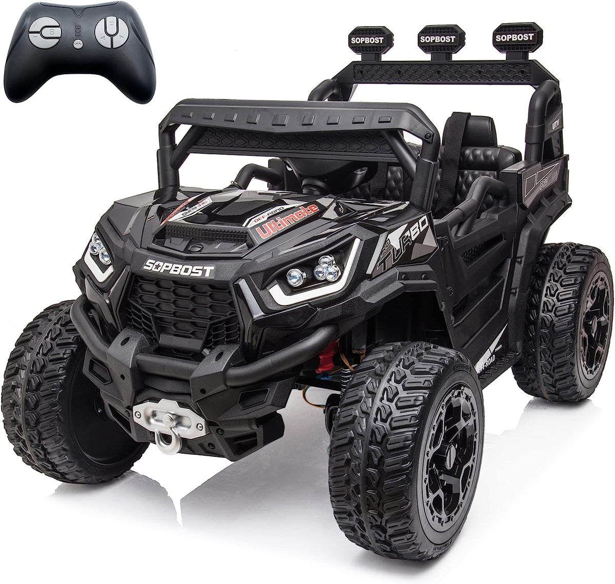 24V Kids Ride On UTV with Remote Control, 2WD/4WD Switchable, Green