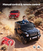 24v Ride on Toys for Big Kids,2 Seater Mercedes Benz G-Class G500 Electric Car for Kids,4WD Ride on Car with Remote Control,carros eléctricos para niños,Bluetooth,Music& Horn,Soft Start,Black