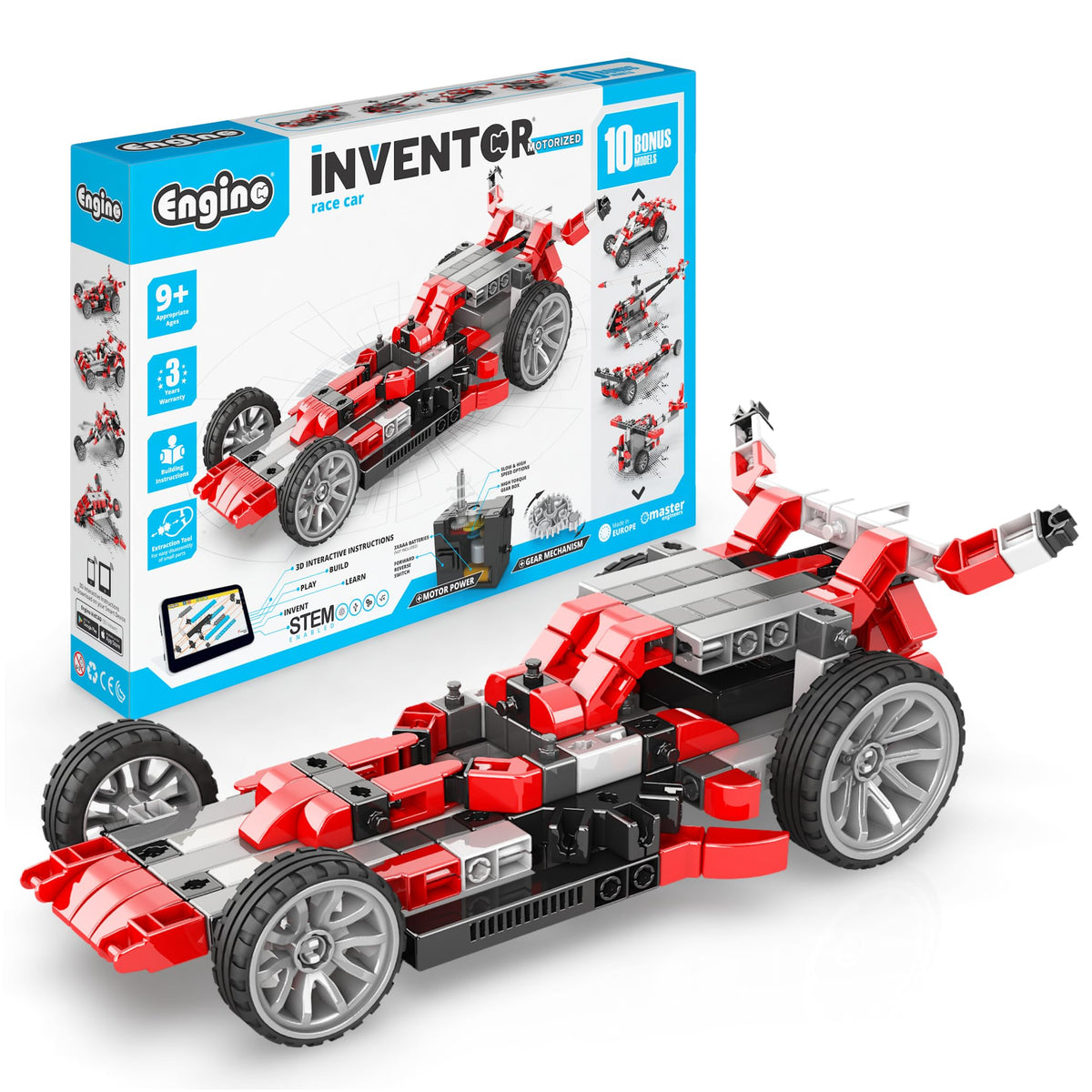 ENGINO- Inventor STEM Toys, Robotorized GinoBot, Construction Toys for Kids 9+, STEM Building Toys, STEM Projects, Gifts for Boys & Girls