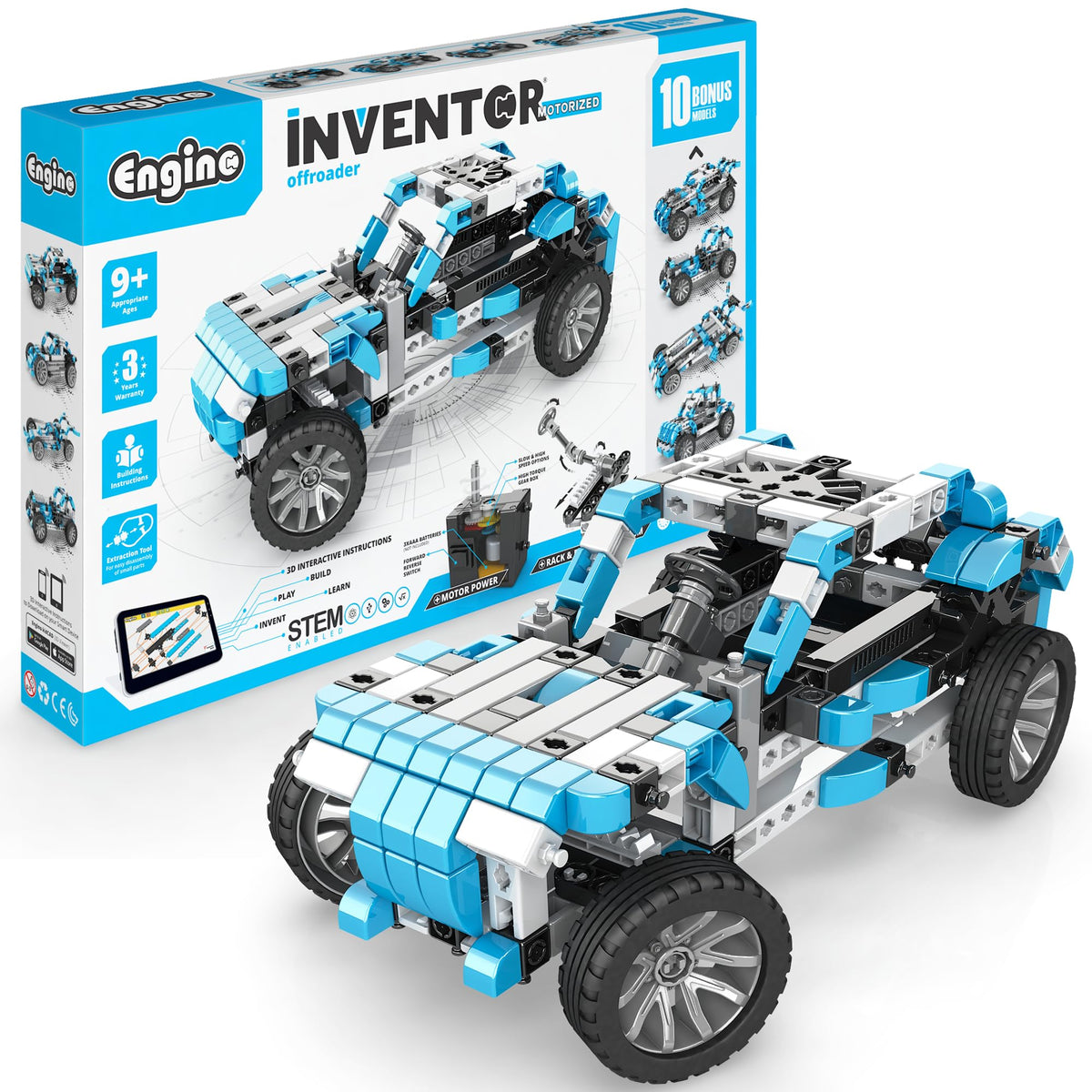 ENGINO- Inventor STEM Toys, Robotorized GinoBot, Construction Toys for Kids 9+, STEM Building Toys, STEM Projects, Gifts for Boys & Girls