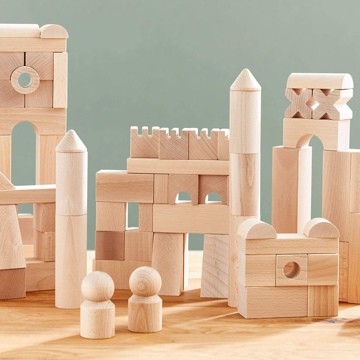 HABA Extra Large Wooden Building Blocks 102 Piece Set: Open-Ended Stacking Toys, Toddler Blocks, and Wooden Toys Made in Germany for 1 Year & Up