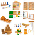 Advanced Montessori Sensory Toys, Montessori Sensorial Kit 2 with Knobless Cylinders & Trinomial Cube, 12 Premium Beechwood Educational Toys for Kids 3-8, Homeschool Preschool Learning Materials