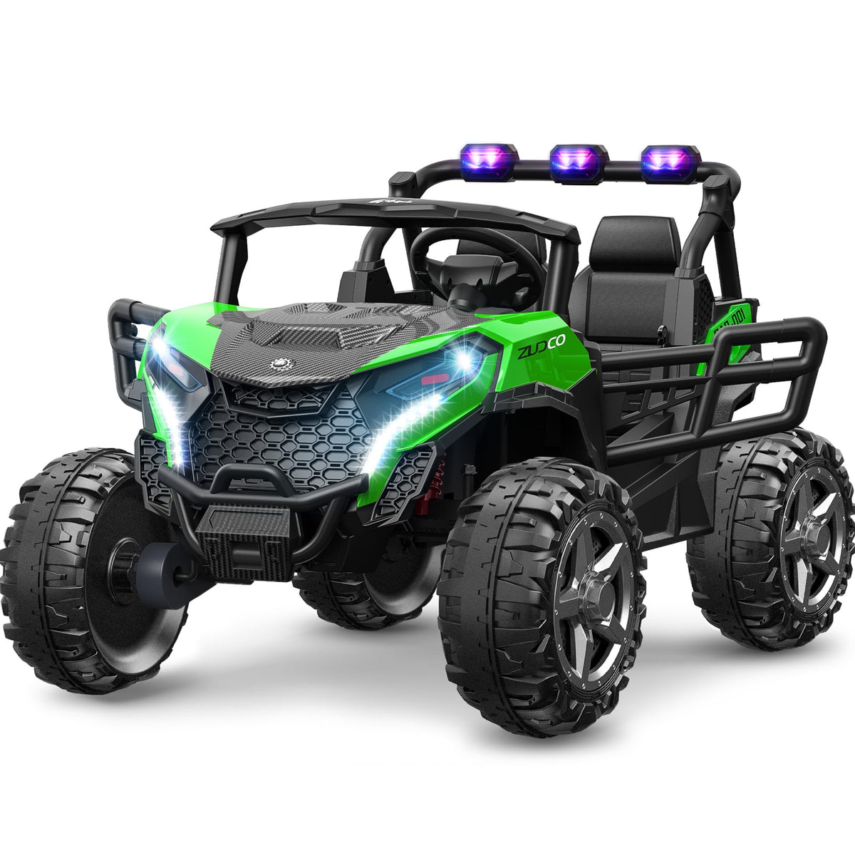 24V 4WD 2 Seater Ride on Toy for Kids 3-8, EVA Tires, Remote Control