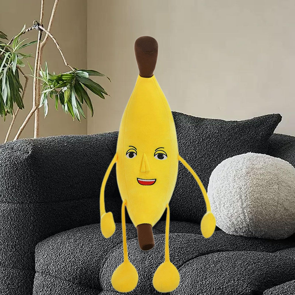 Banana Plush Toy Hugging Plush Toy with Sound Sofa Ornaments Room Decoration Stuffed Pillow Cartoon Plush Doll for Holiday, 70cm