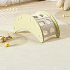Climbing Frame with Perforated Panels | Curved Arched Body, Developmental Learning, Toy, for Nursery, Kids, White