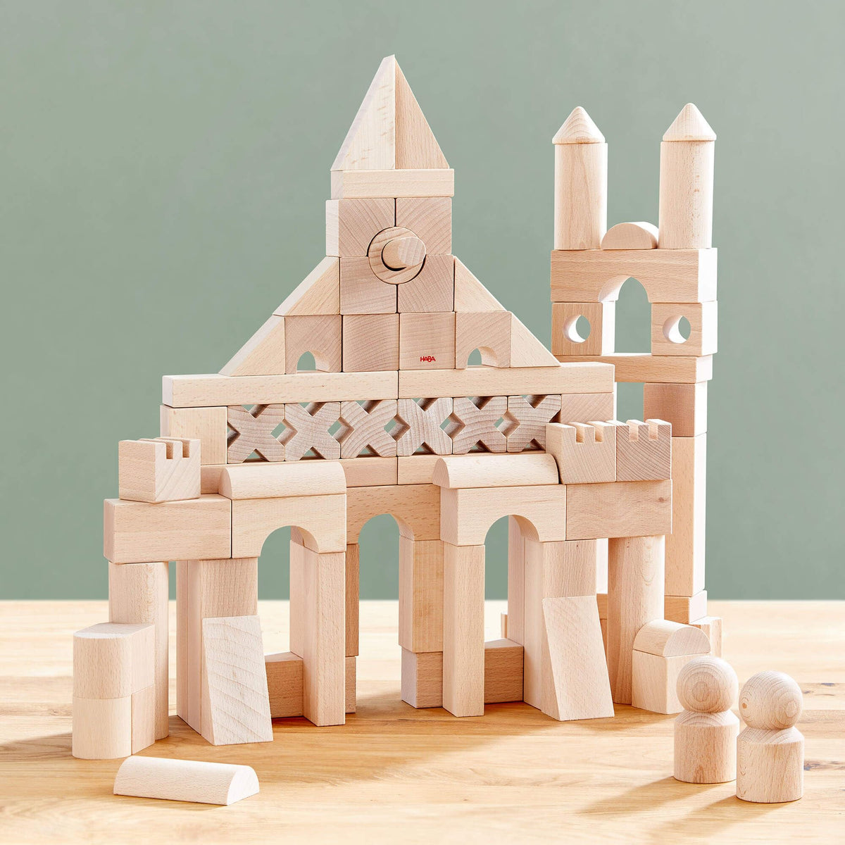 HABA Extra Large Wooden Building Blocks 102 Piece Set: Open-Ended Stacking Toys, Toddler Blocks, and Wooden Toys Made in Germany for 1 Year & Up