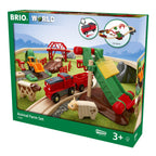 BRIO 33984 Animal Farm Train Set and 33402 Expansion Pack Intermediate - Wooden Toy Train Sets for Kids | Motor Skill Development | FSC-Certified