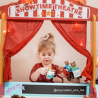 Bigjigs Toys Wooden Table Top Theatre - Puppet Show, Finger Puppets